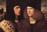 Giovanni Cariani Portrait de deux jeunes gentilhommes venitiens Sweden oil painting reproduction